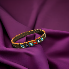 Multi-Evil Eye Protection Bracelet – Gold-Plated, Anti-Tarnish Spiritual Jewelry