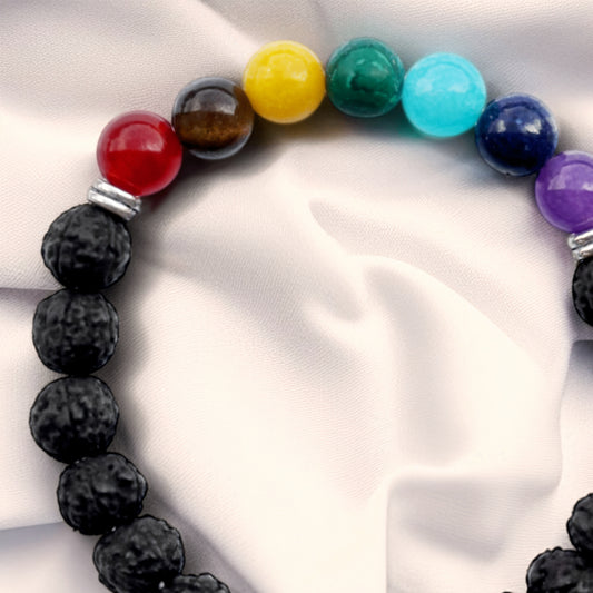 7 Chakra Rudraksha Healing Bracelet