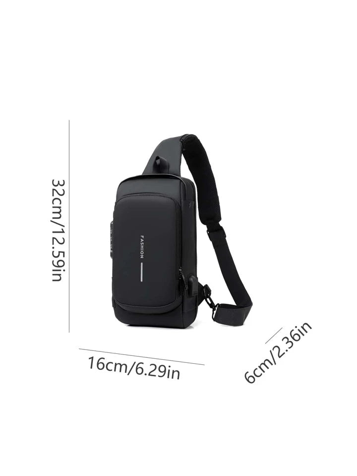 Men’s Sleek Anti-Theft Crossbody Sling Bag