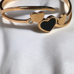 Rose Gold-Plated Heart Charm Bracelet – Anti-Tarnish & Elegant